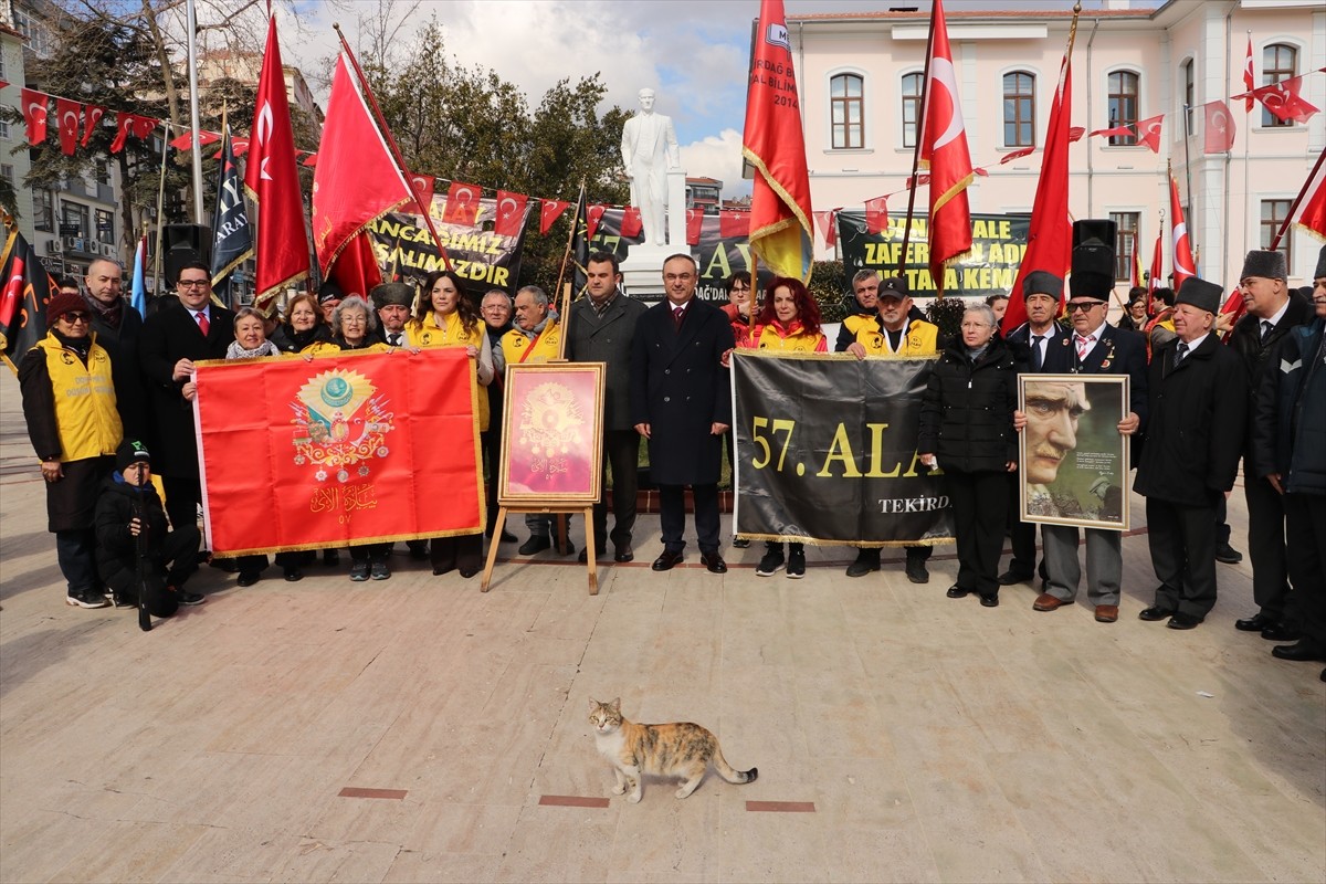 Tekirdağ'da 57. Alay Yürüyüş Komitesince, Büyük Önder Mustafa Kemal Atatürk tarafından 22 Şubat...