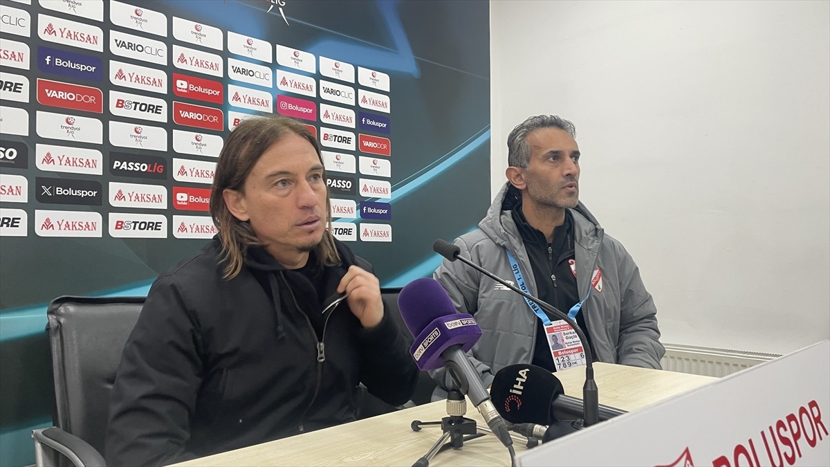 Trendyol 1. Lig'in 23. haftasında Geosis Boluspor ile 1-1 berabere kalan Emre Gökdemir İnşaat...