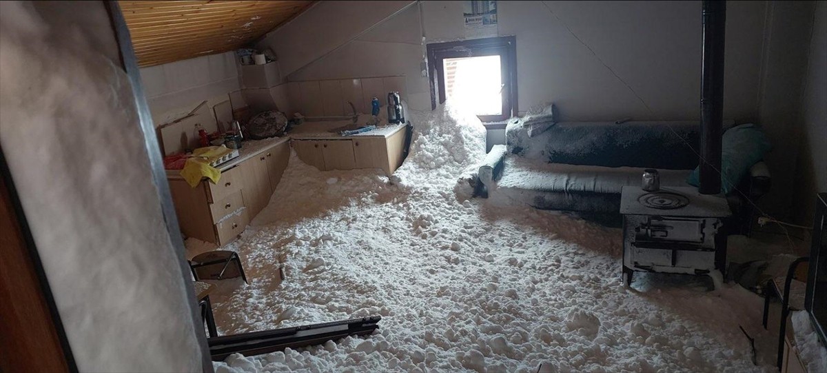 Artvin'in Borçka ilçesinde meydana gelen çığ hasara neden oldu. Yamaçtan kopan kar kütlesi...