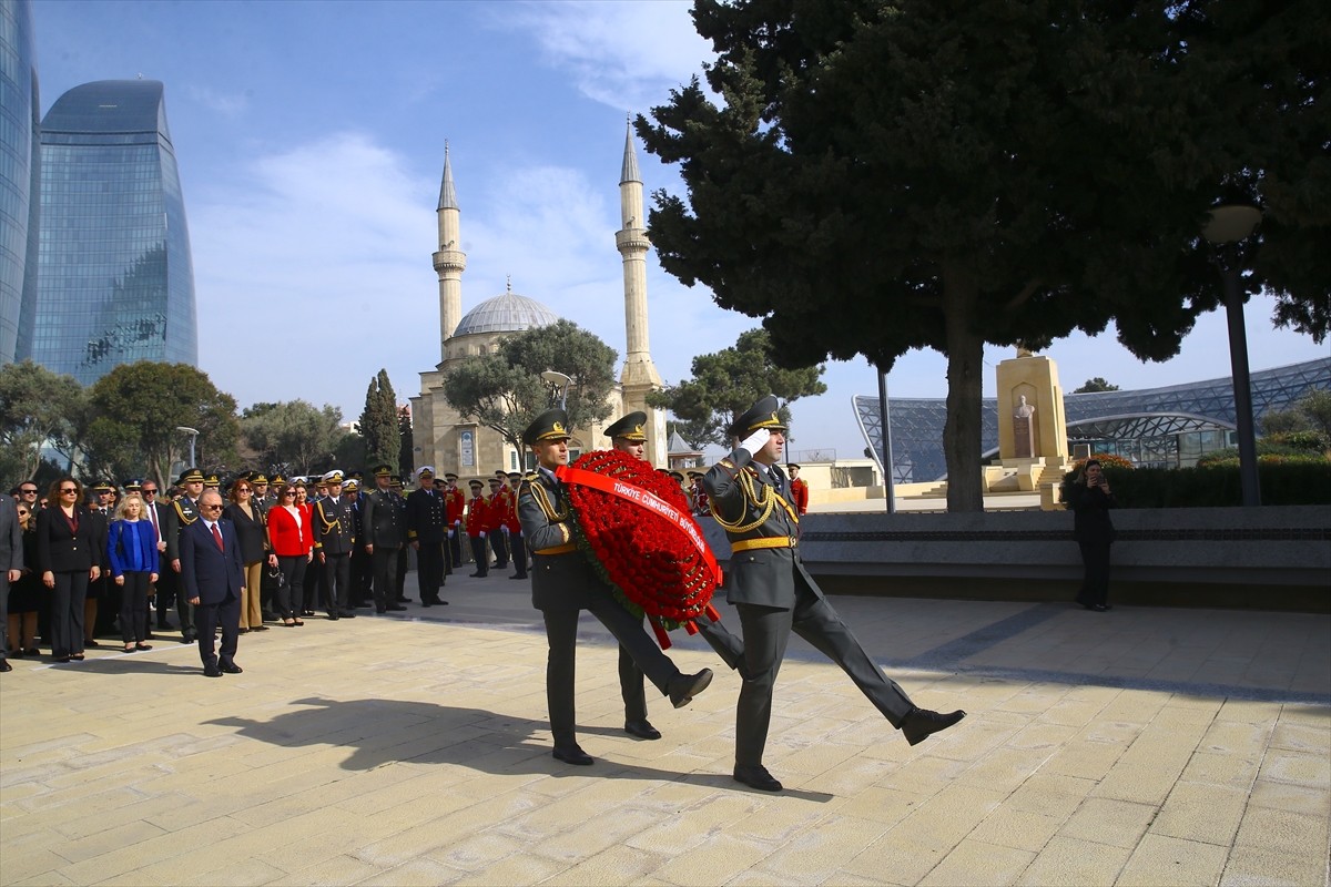 Azerbaycan'ın başkenti Bakü'de, 18 Mart Şehitleri Anma Günü ve Çanakkale Deniz Zaferi'nin 110. yıl...