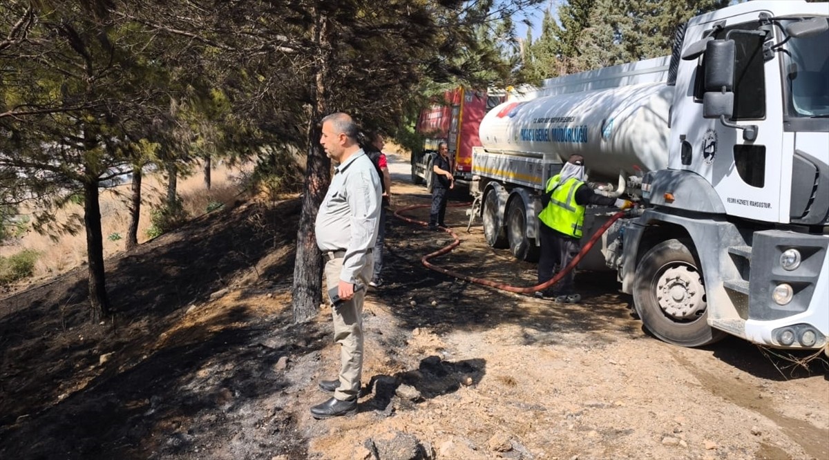 Hatay'ın İskenderun ilçesinde ormanlık alanda çıkan yangın, Orman Bölge Müdürlüğü ve Büyükşehir...