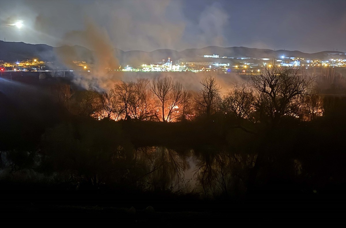 Kırıkkale'nin Yahşihan ilçesinde ağaçlık alanda çıkan yangın, itfaiye ekiplerinin müdahalesiyle...