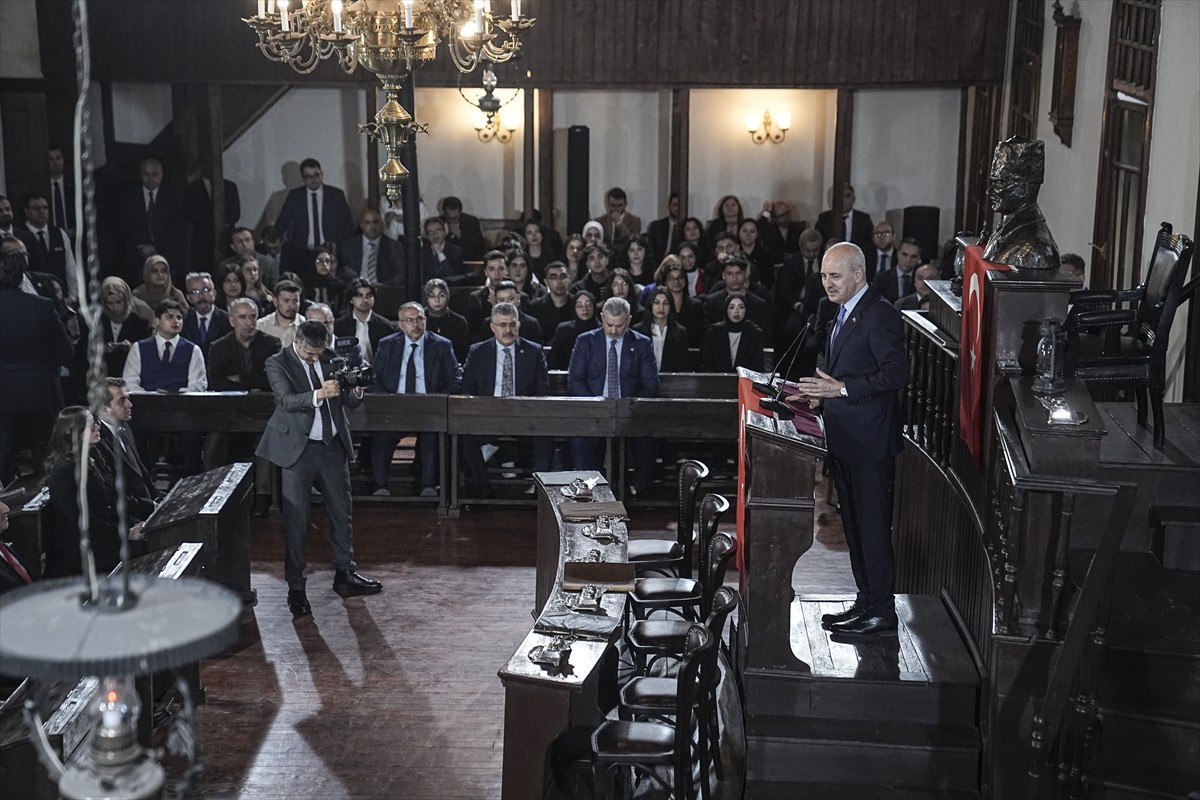 Türkiye Büyük Millet Meclisi (TBMM) Başkanı Numan Kurtulmuş, Birinci Meclis Binası'nda düzenlenen...
