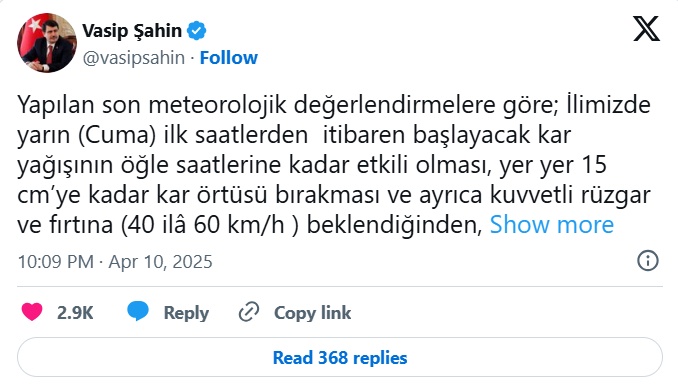 Ankara Valiliği’nden son dakika açıklama! Öğrencilerden sonra çalışanlar da idari izinli olacak