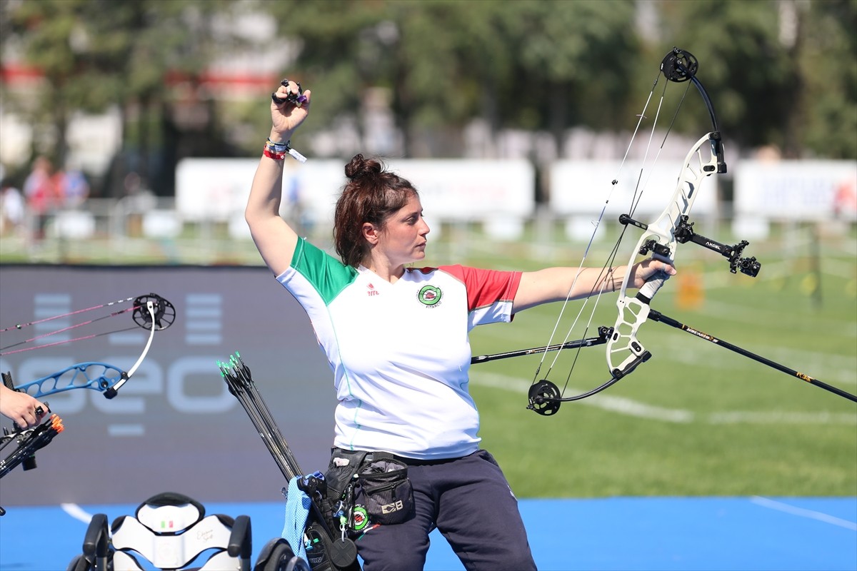 Antalya'da 2025 Avrupa Okçuluk Grand Prix'sinin ilk ayağının yapıldığı müsabakalarının üçüncü...