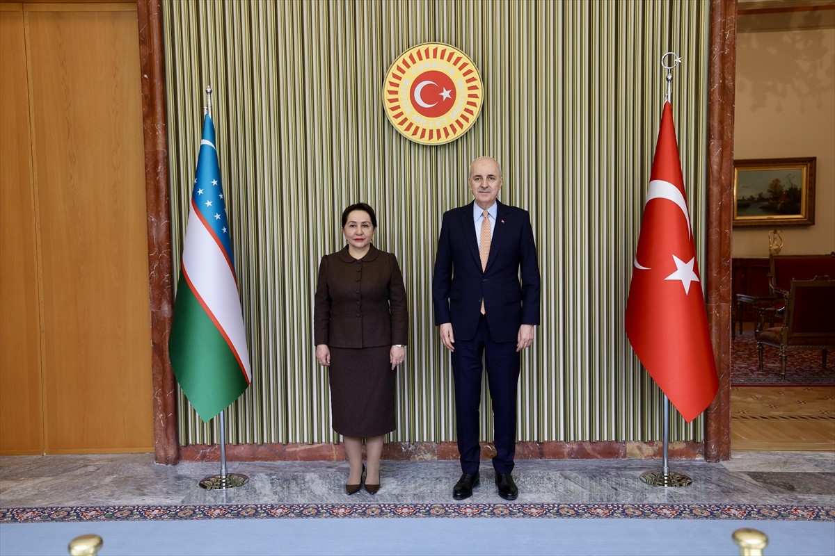 TBMM Başkanı Numan Kurtulmuş, Türkiye'ye resmi ziyaret gerçekleştiren Özbekistan Ali Meclisi...