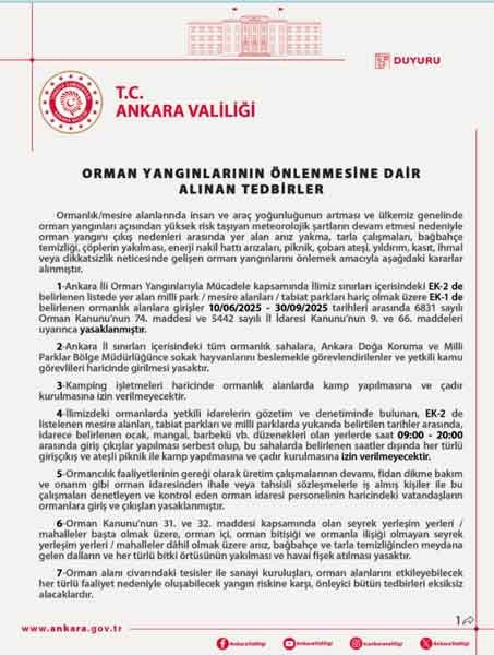 Ankara Valiliği gece yarısı açıklaması! 10 Haziran'dan itibaren hiçbir şey eskisi gibi olmayacak!