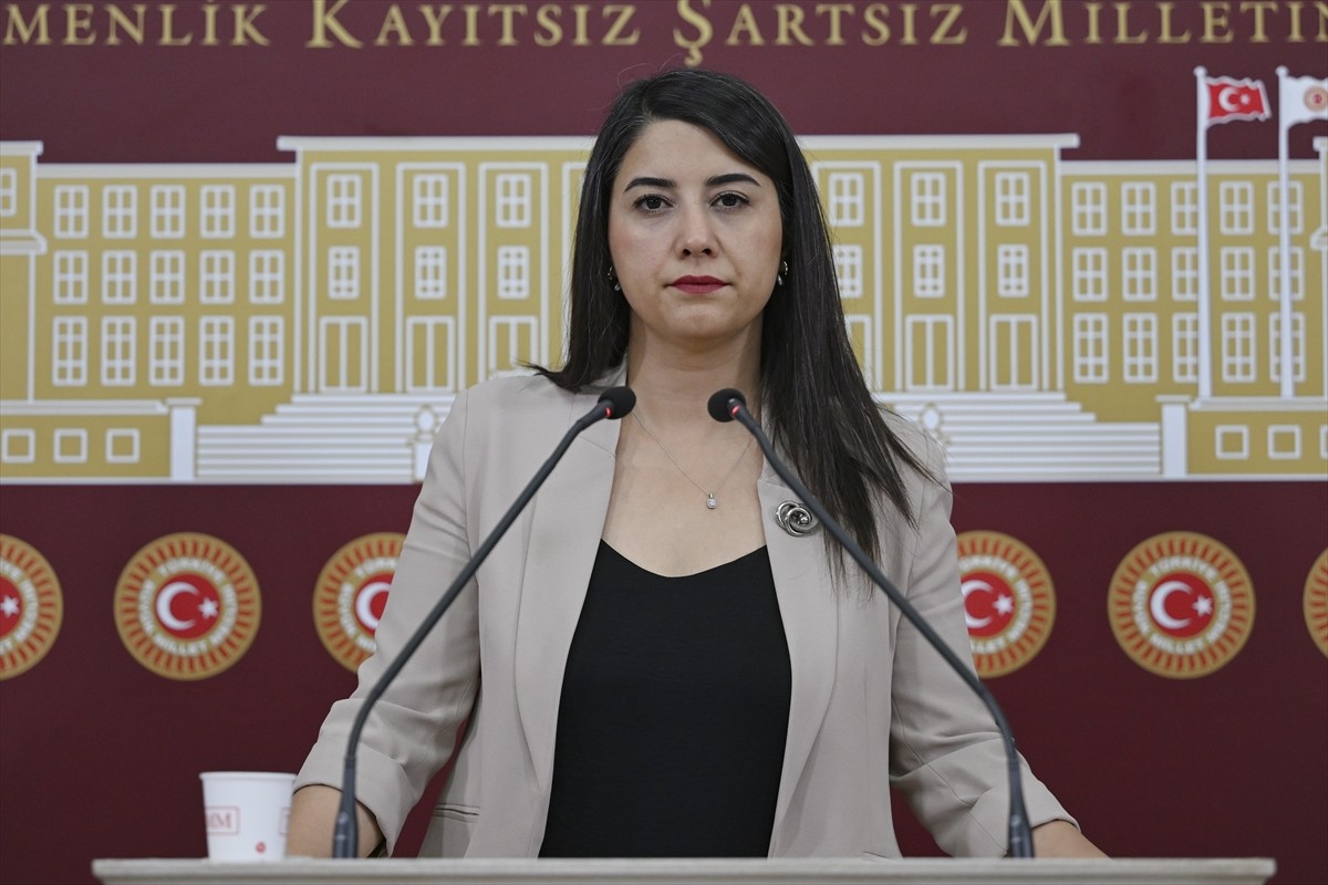 DEM Parti Şanlıurfa Milletvekili Dilan Kunt Ayan, TBMM'de basın toplantısı düzenledi.