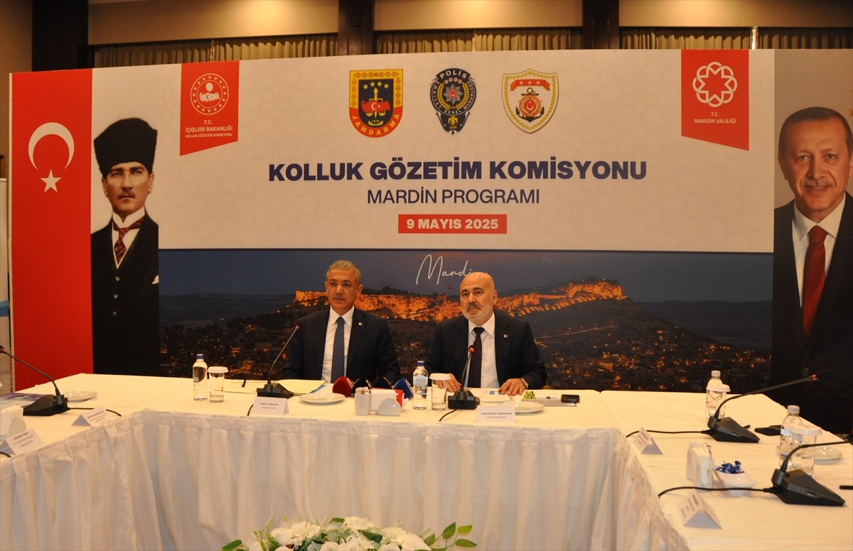 İçişleri Bakan Yardımcısı ve Kolluk Gözetim Komisyonu Başkanı Mehmet Sağlam ve Mardin Valisi...