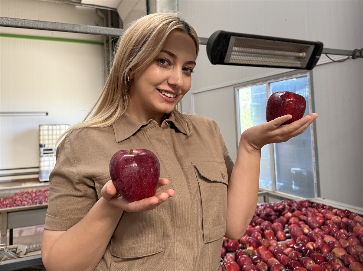 Isparta'da depoculuk ve elma üretimi yapan Tarım Orman Gençlik Konseyi Üyesi Nagihan Ersan...