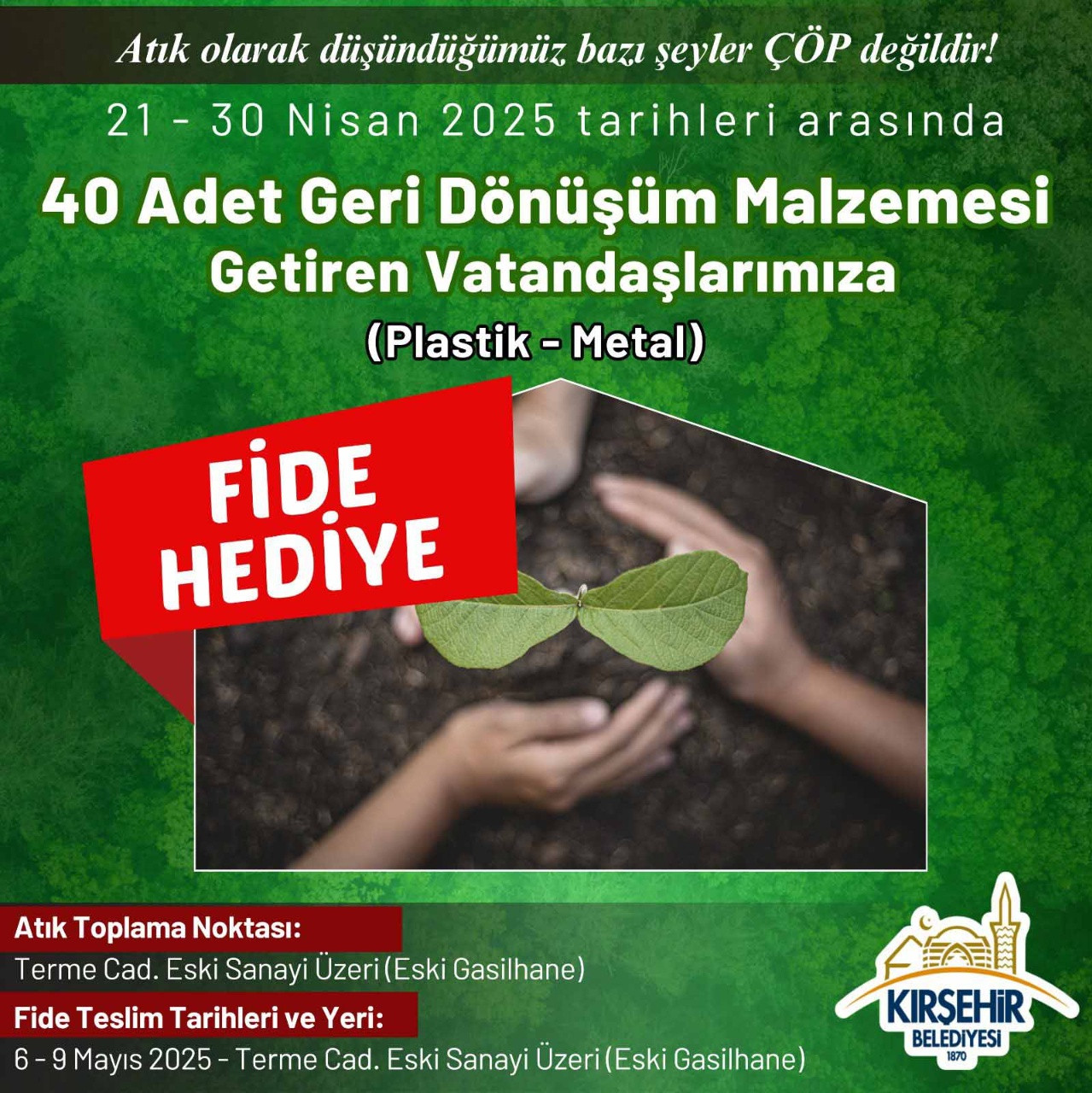 Kırşehir’de katı atık projesi! Atıklardan kazanç sağlama dönemi başladı 