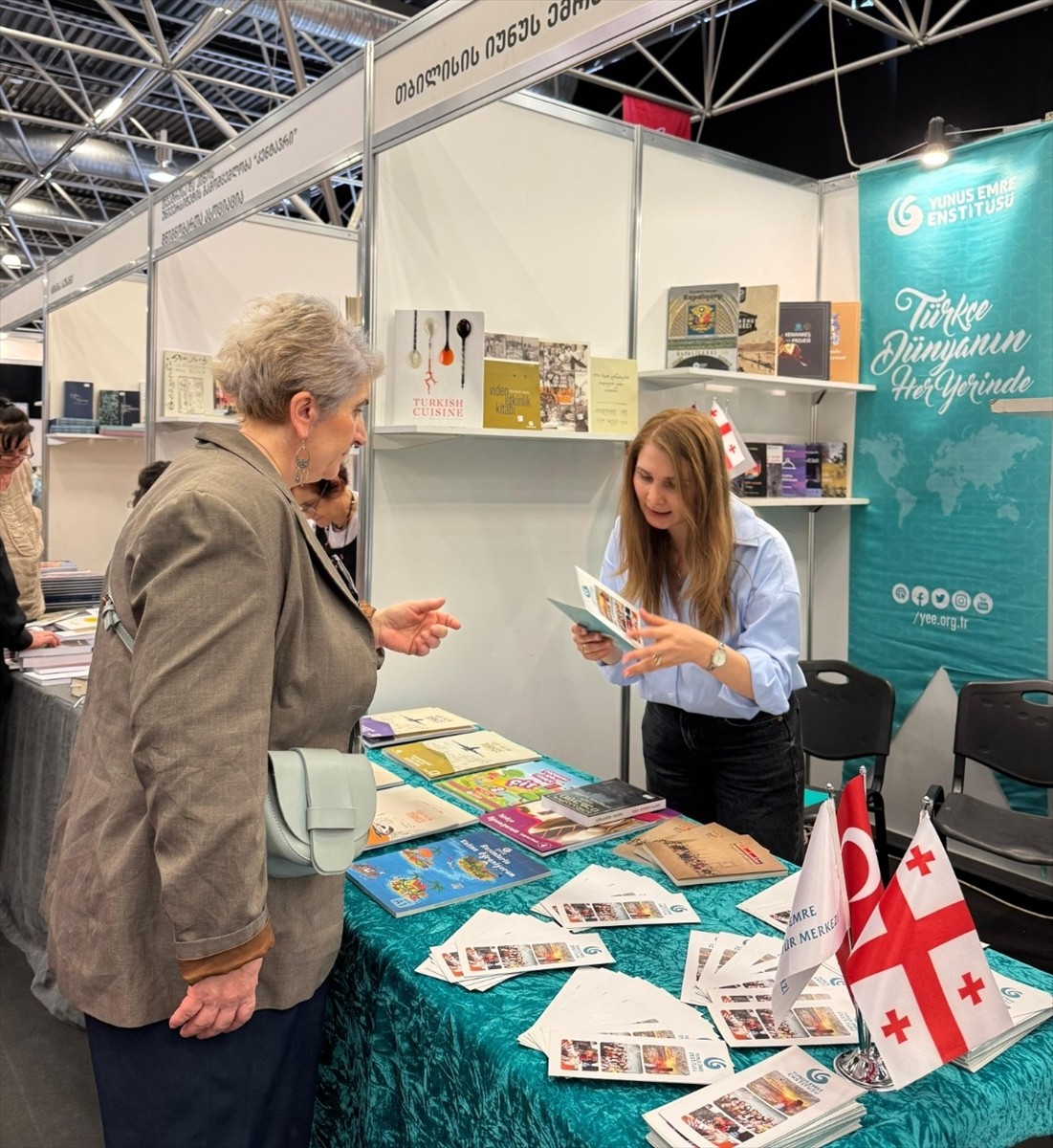 Tiflis Yunus Emre Enstitüsü (YEE), Gürcistan'da düzenlenen 27. Tiflis Uluslararası Kitap Fuarı'nda...
