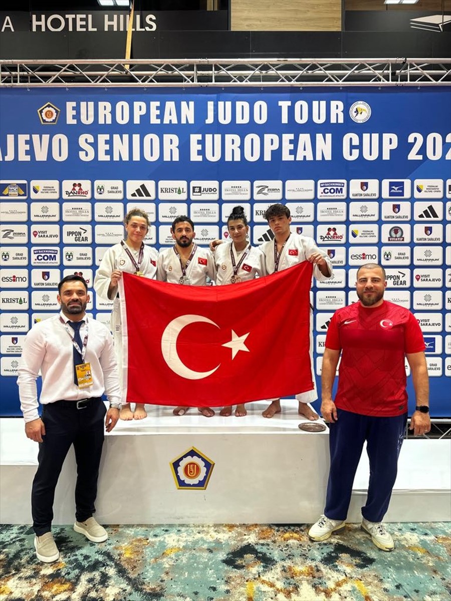 Milli judocular, Bosna Hersek'te düzenlenen Büyükler Avrupa Kupası'nın ikinci gününde 1 altın, 2...