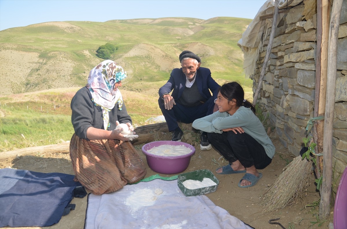 Muş'ta besiciler, havanın ısınmasıyla sürülerini çıkardıkları yüksek rakımlı yaylalarda...