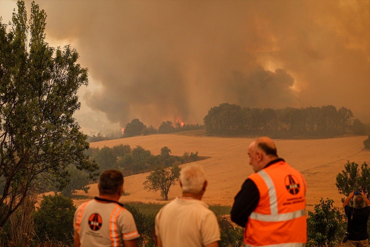 Sakarya'nın Taraklı ilçesindeki ormanlık alanda çıkan ve Bilecik tarafına sıçrayan yangını kontrol...
