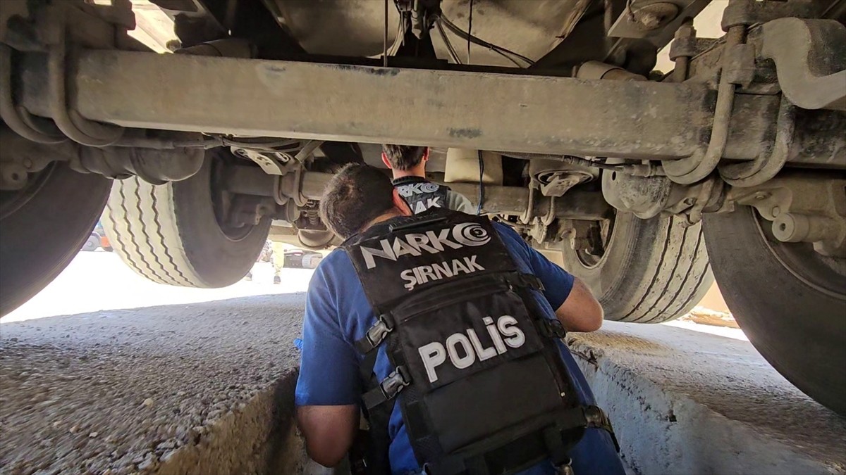 Şırnak'ta bir tıra gizlenmiş 30 kilogram metamfetamin ele geçirildi. Narkotik köpeği "Hector"un da...