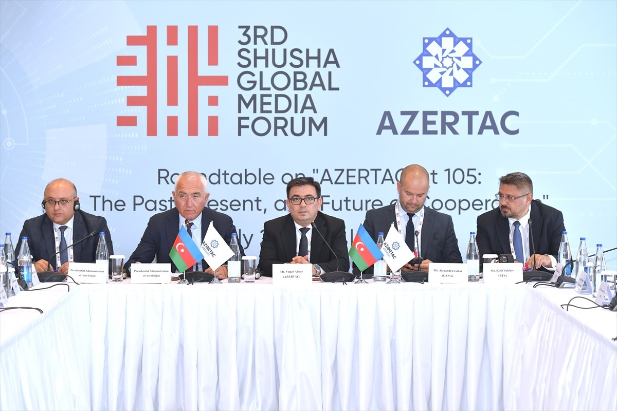 Azerbaycan Devlet Haber Ajansı'nın (AZERTAC) 105. kuruluş yıl dönümü dolayısıyla işgalden...