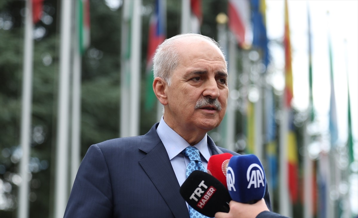 TBMM Başkanı Numan Kurtulmuş, Altıncı Dünya Parlamento Başkanları Konferansı dolayısıyla bulunduğu...