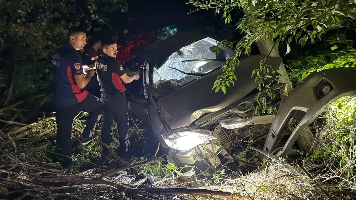 Tokat'ın Erbaa ilçesinde tarlaya devrilen otomobildeki biri bebek 6 kişi yaralandı.