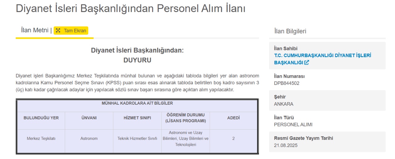 Ankara'da Kamu Personeli Alımı İmkanları Artıyor! Yeni Alım Açıklandı