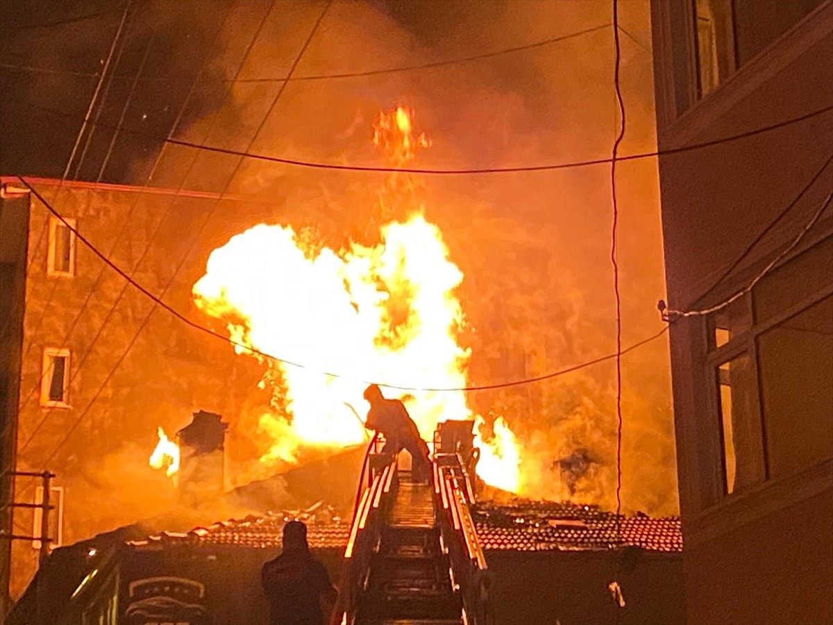  Balıkesir'in Dursunbey ilçesinde çıkan yangında 2 evde maddi hasar oluştu.