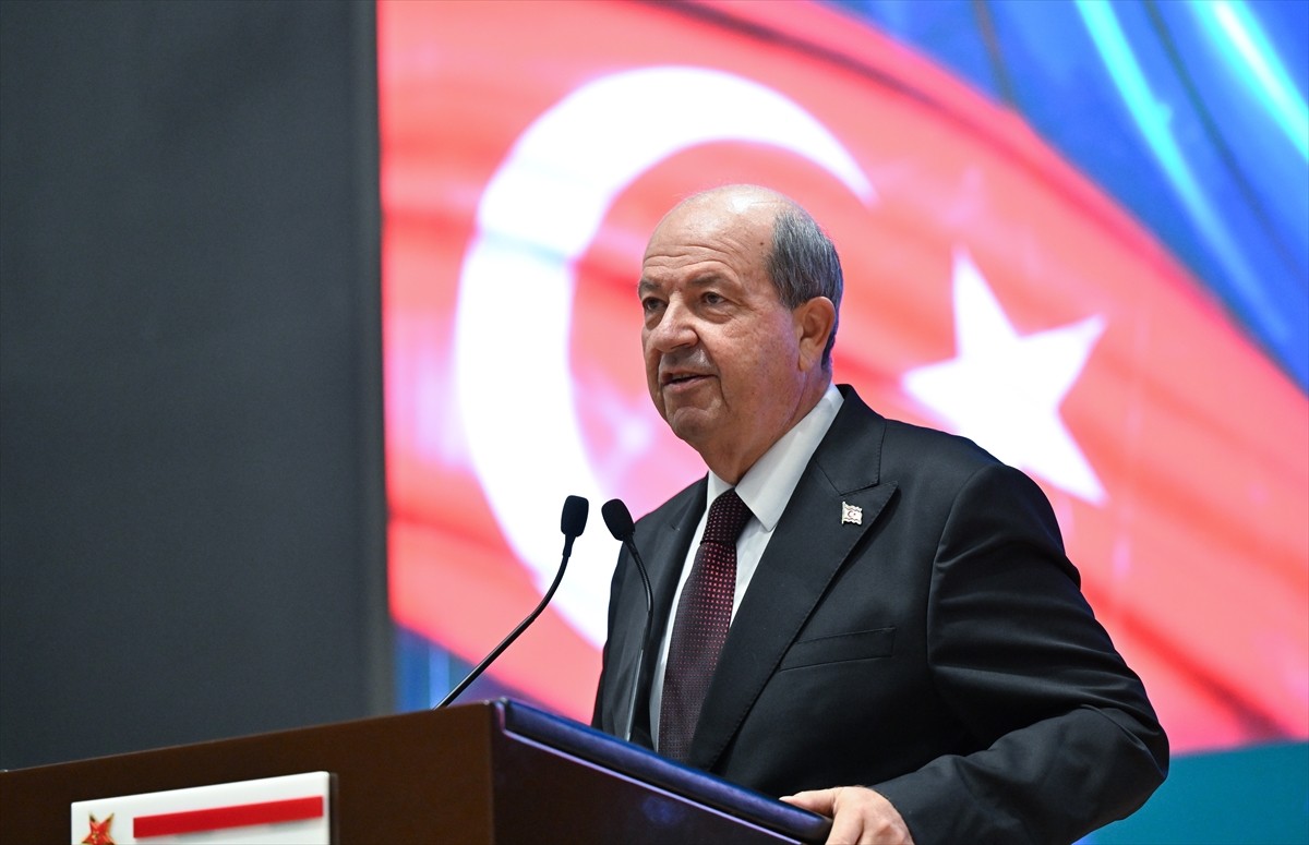 Cumhurbaşkanı Yardımcısı Cevdet Yılmaz, KKTC Cumhurbaşkanlığı Yerleşkesi'nde düzenlenen, E-Devlet...