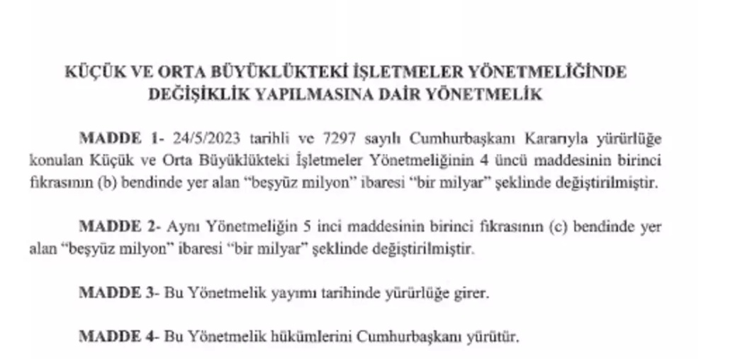 KOBİ Tanımında Büyük Değişiklik: Limitler Yüzde 100 Artırıldı