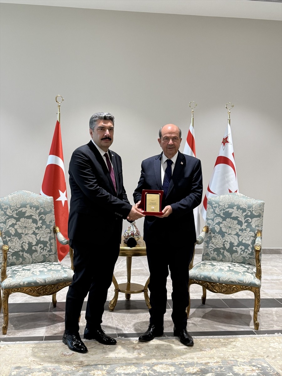 Kuzey Kıbrıs Türk Cumhuriyeti (KKTC) Cumhurbaşkanı Ersin Tatar, HAVELSAN Genel Müdürü Mehmet Akif...
