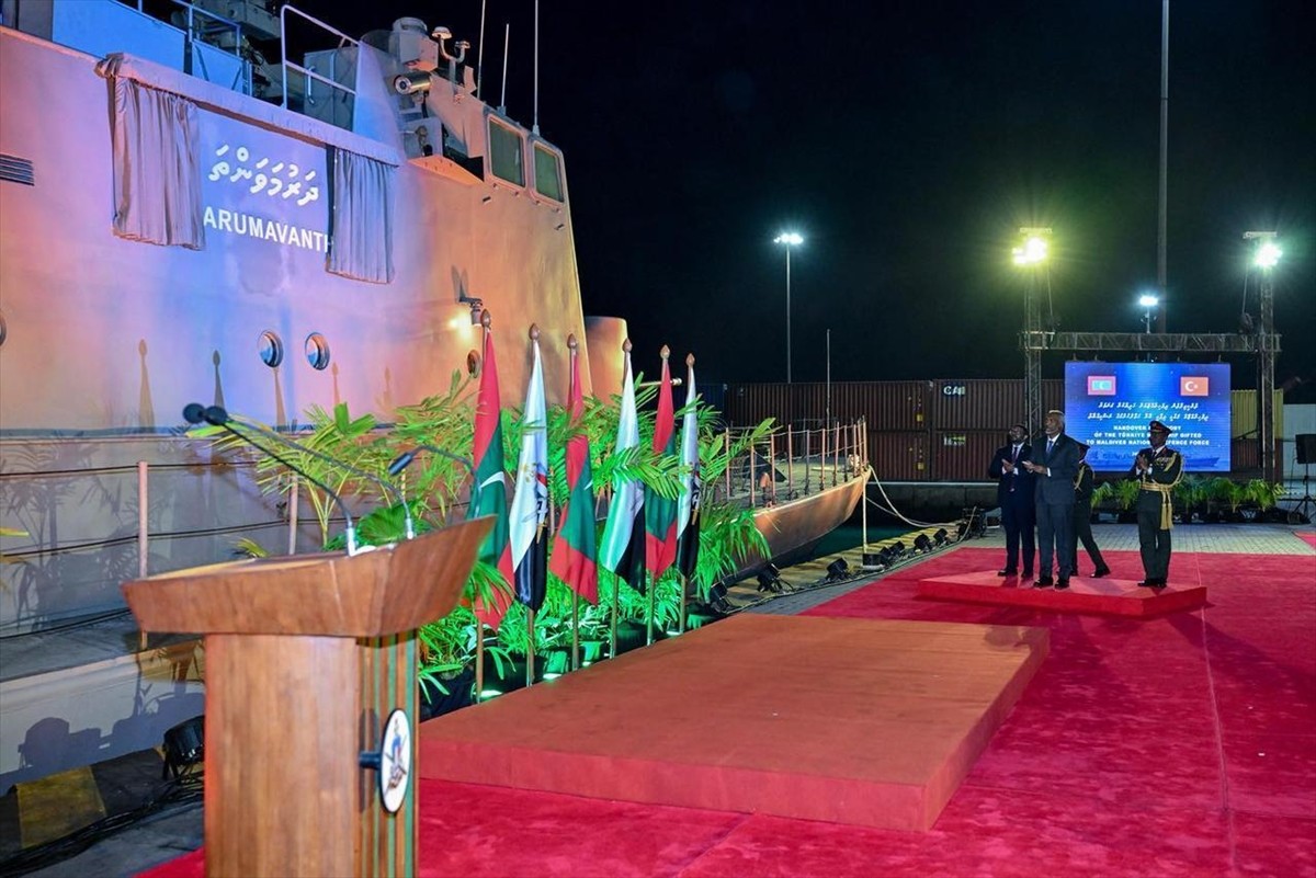 Maldivler'e hibe edilen Doğan sınıfı TCG Volkan hücumbotu, Maldivler Milli Savunma Kuvvetleri...