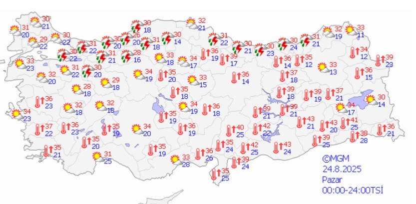MGM'den Pazar ve Pazartesi İçin Uyarı: 14 İl İçin Yağış Bekleniyor