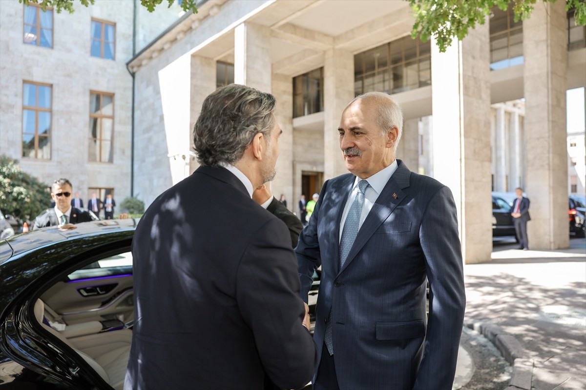 Türkiye Büyük Millet Meclisi Başkanı Numan Kurtulmuş (sağda), Türkiye'ye resmi ziyaret...