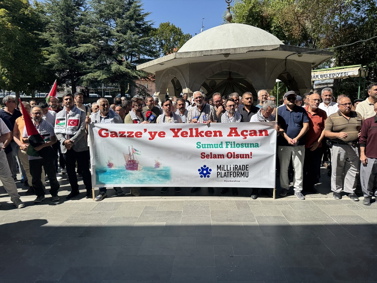 Afyonkarahisar'da Milli İrade Platformu tarafından Filistin ve Küresel Sumud Filosu'na destek...