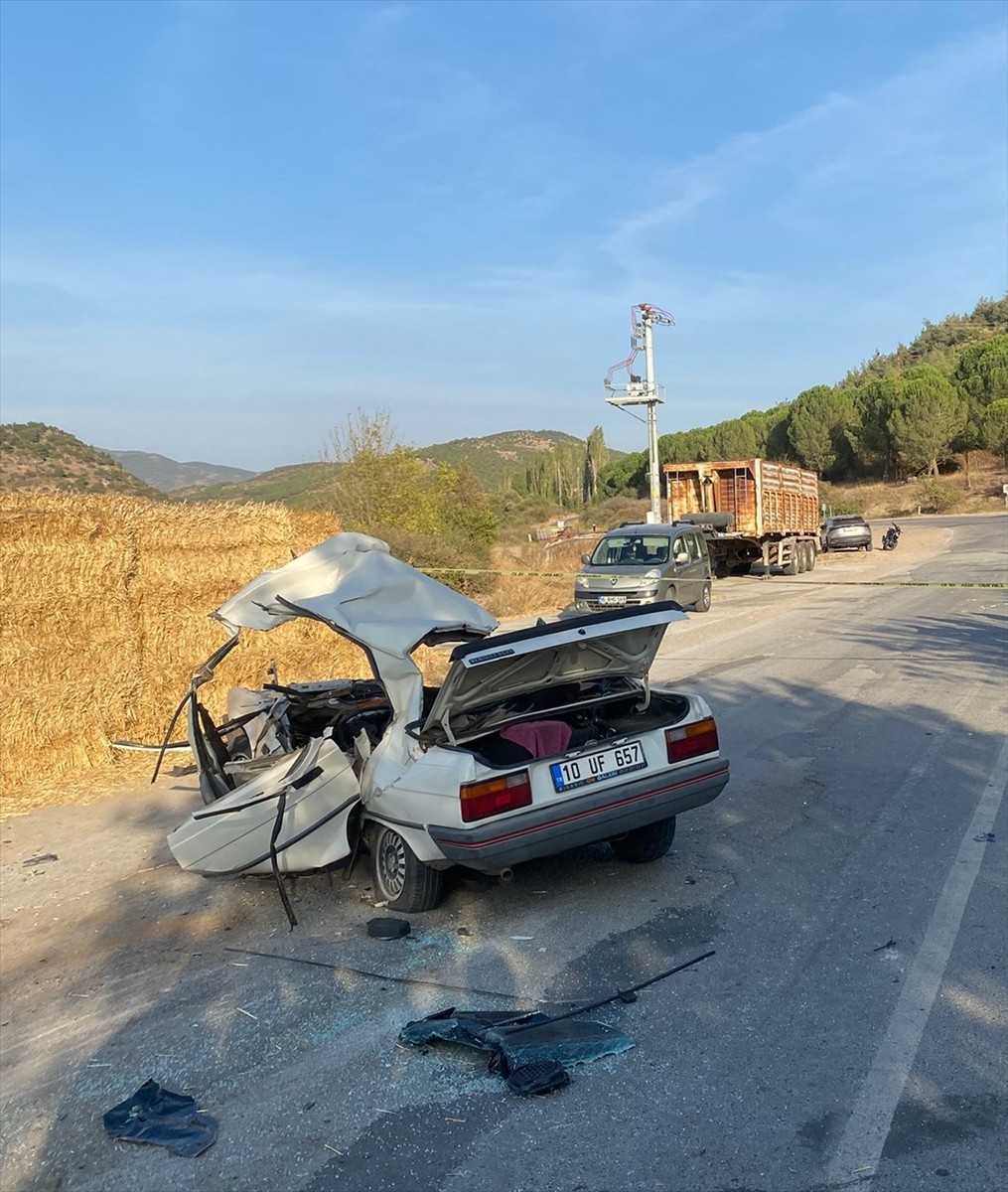 Balıkesir'in Bigadiç ilçesinde şarampole devrilen otomobilin sürücüsü hayatını kaybetti.