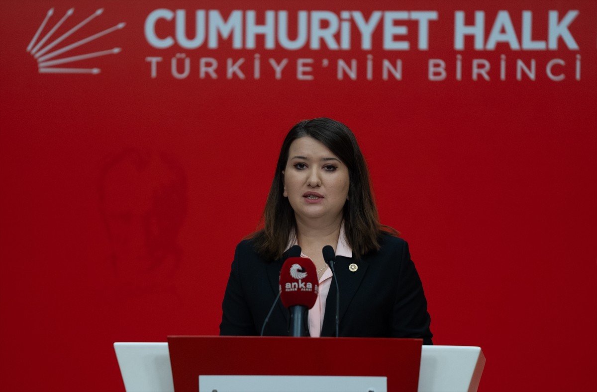 Cumhuriyet Halk Partisi Genel Başkan Yardımcısı Gökçe Gökçen, partisinin genel merkezinde...