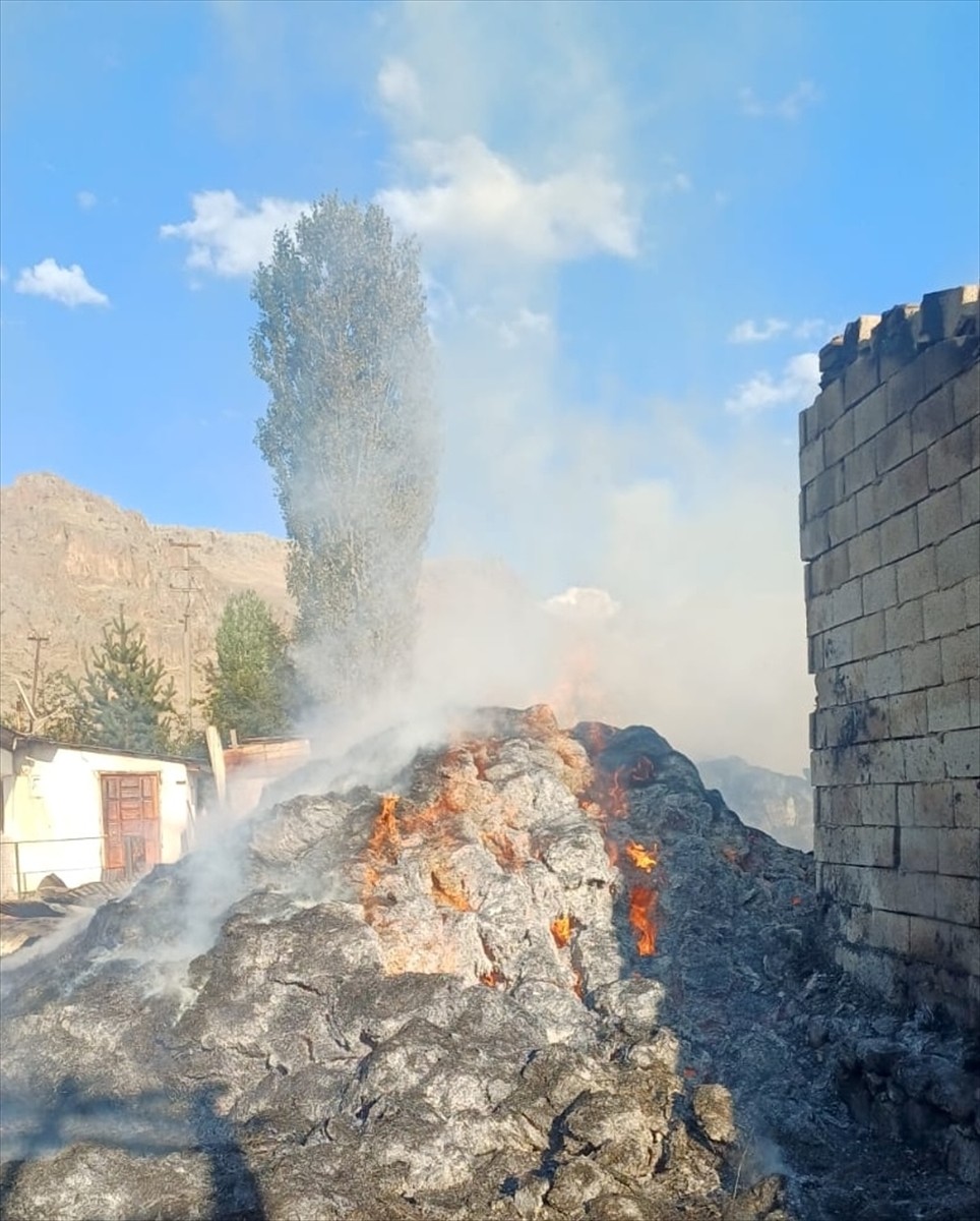 Erzurum'un Narman ilçesinde çıkan yangında 3 ev kullanılamaz hale geldi.