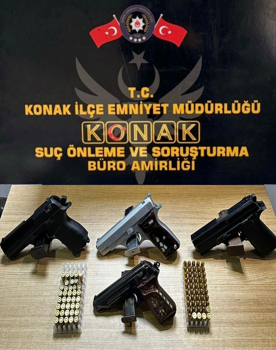 İzmir'in Konak ilçesinde düzenlenen uyuşturucu ve silah kaçakçılığı operasyonunda gözaltına alınan...