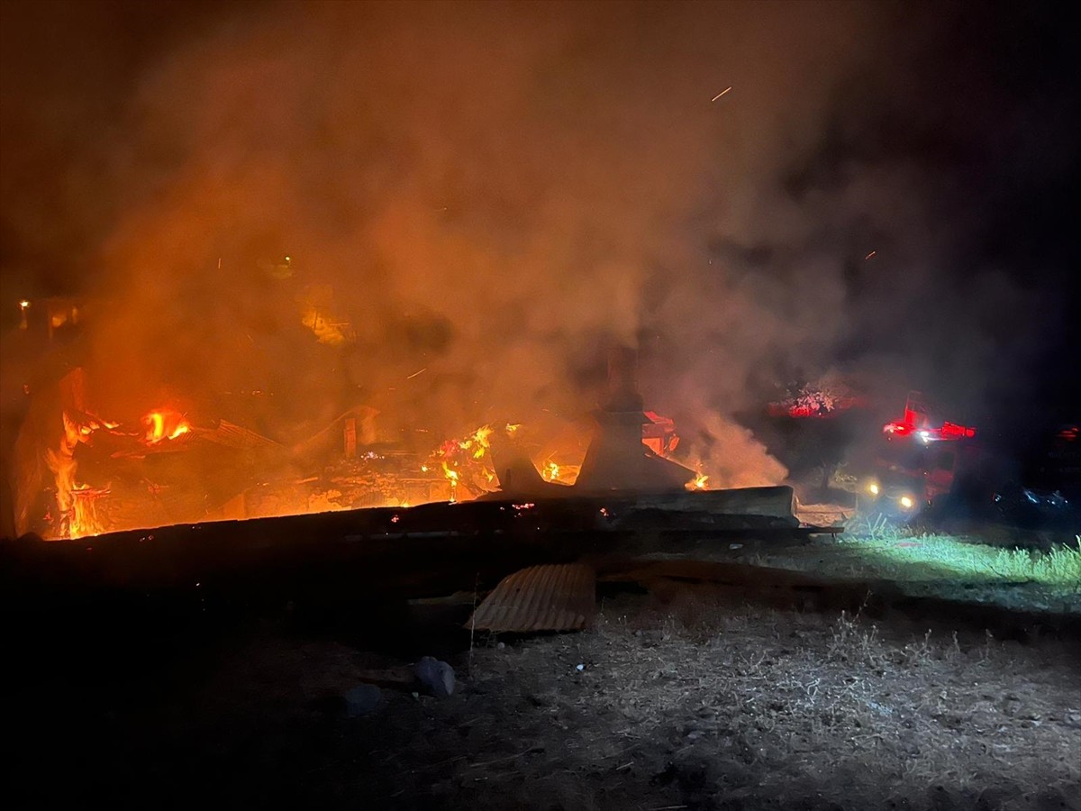 Malatya'nın Hekimhan ilçesinde çıkan yangında 3 ev kullanılamaz hale geldi.
