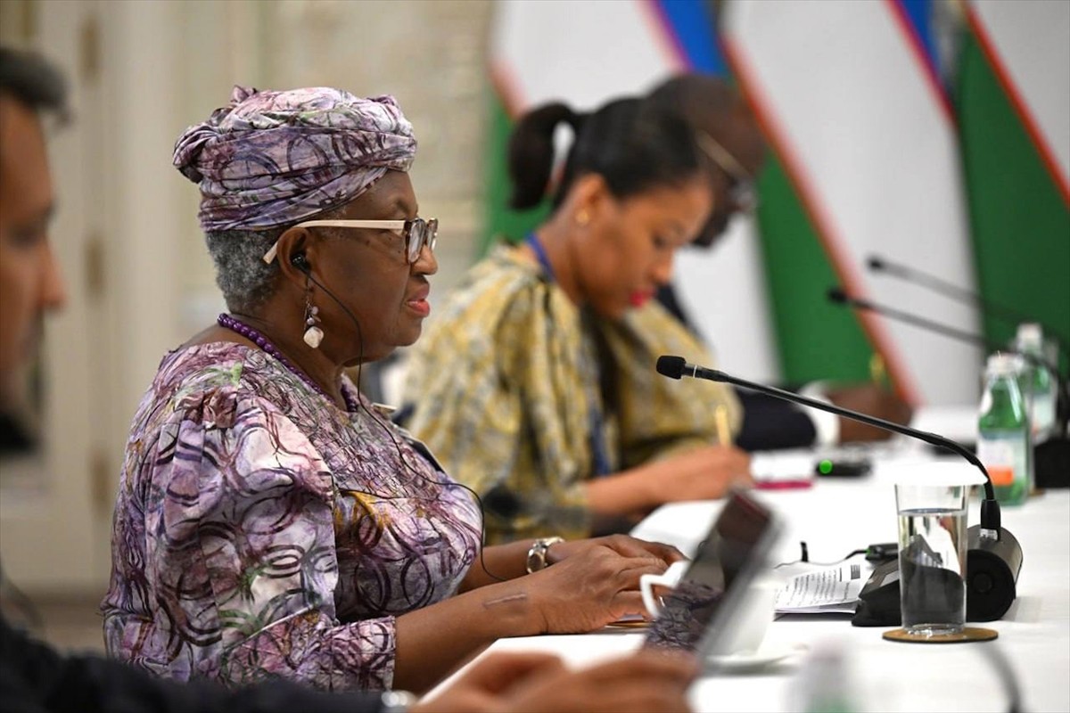 Özbekistan Cumhurbaşkanı Şevket Mirziyoyev (sağda), Birleşmiş Milletler (BM) Genel Kurulu’na...