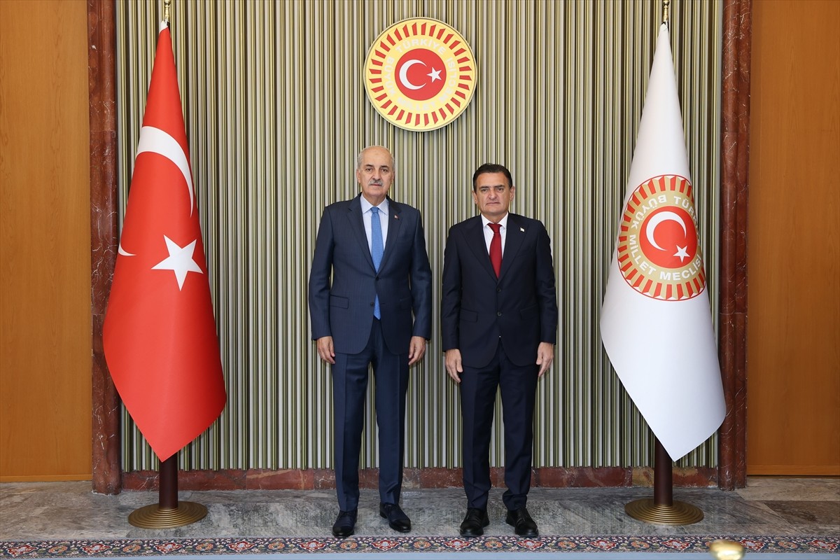 TBMM Başkanı Numan Kurtulmuş, İçişleri Bakanı Ali Yerlikaya ile KKTC İçişleri Bakanı Dursun Oğuz'u...