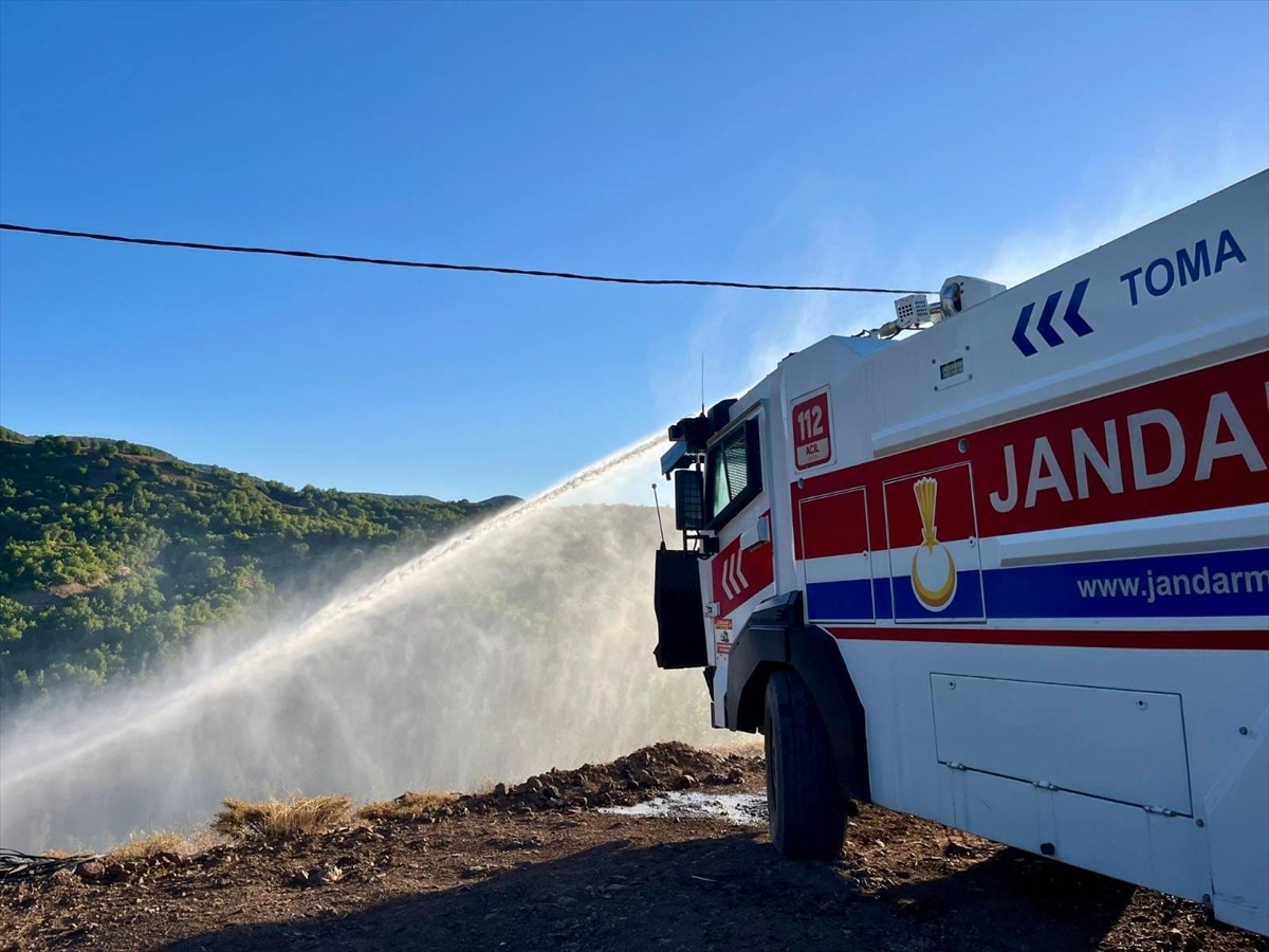 Tunceli'nin Nazımiye ilçesinde ormanlık alanda çıkan yangın kontrol altına alındı.