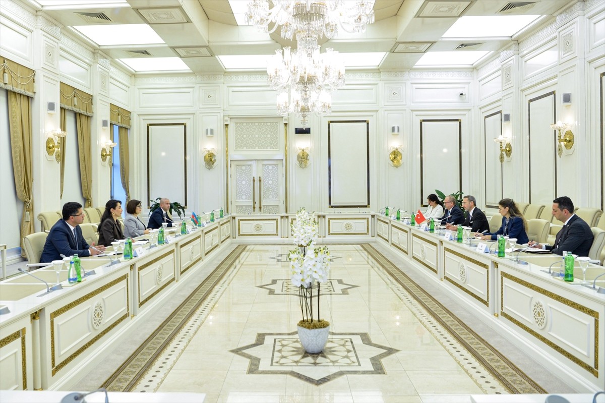 Türkiye İnsan Hakları ve Eşitlik Kurumu (TİHEK) Başkanı Fahrettin Altun (sağ 3), Azerbaycan Milli...