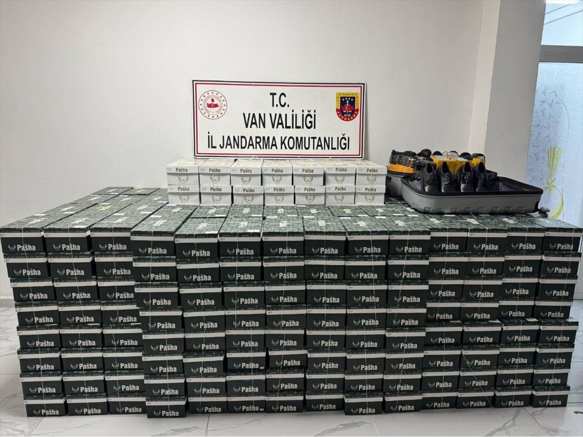 Van'ın Başkale ilçesinde gümrük kaçağı 799 çift kaçak ayakkabı ele geçirildi, 1 şüpheli gözaltına...