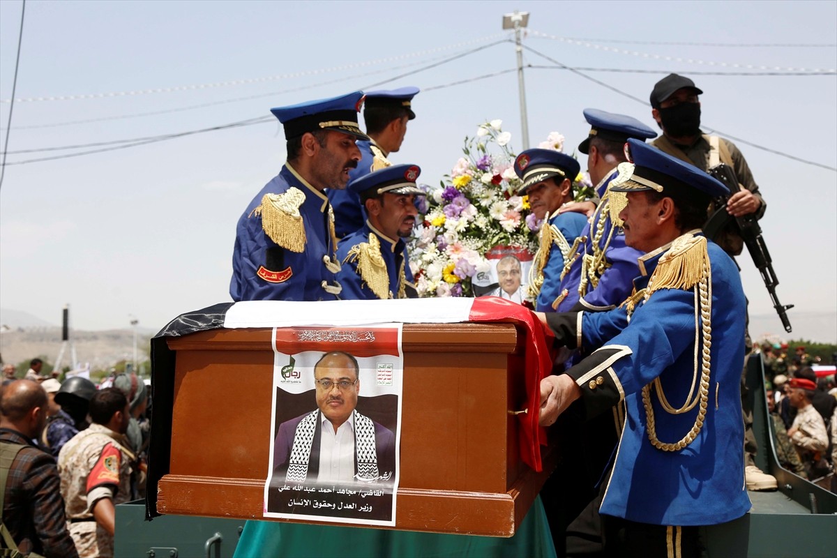 Yemen'in başkenti Sana'da 28 Ağustos'ta İsrail saldırısında öldürülen aralarında Husilerin...
