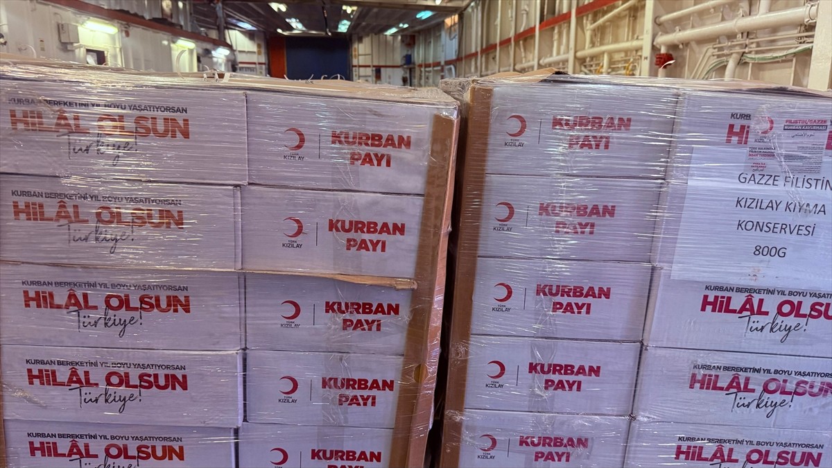 Afet ve Acil Durum Yönetimi Başkanlığı (AFAD) koordinasyonunda Gazze'ye ulaştırılacak insani...