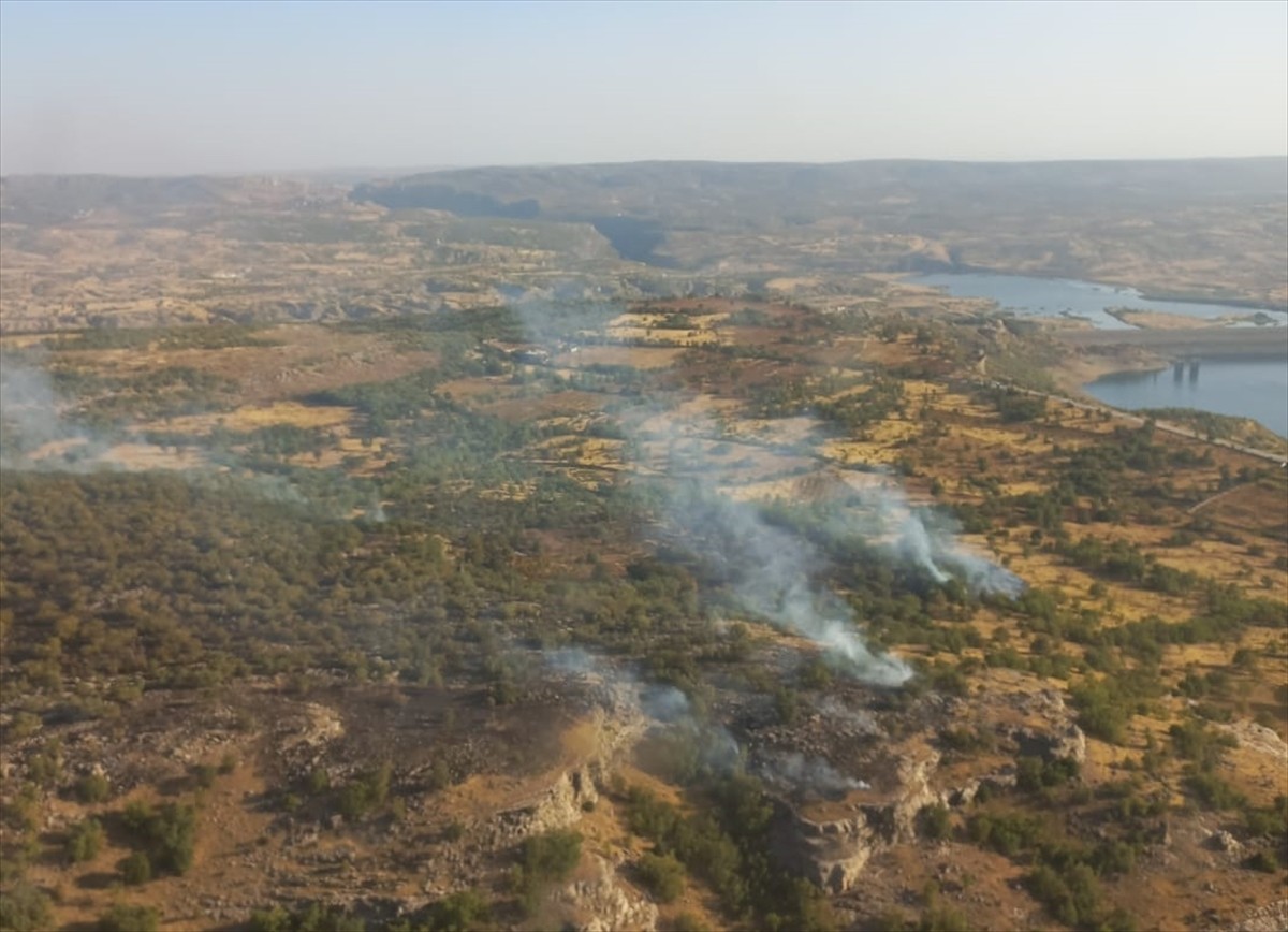 Diyarbakır'ın Dicle ilçesi kırsalında çıkan örtü yangını, ekiplerin müdahalesiyle kontrol altına...