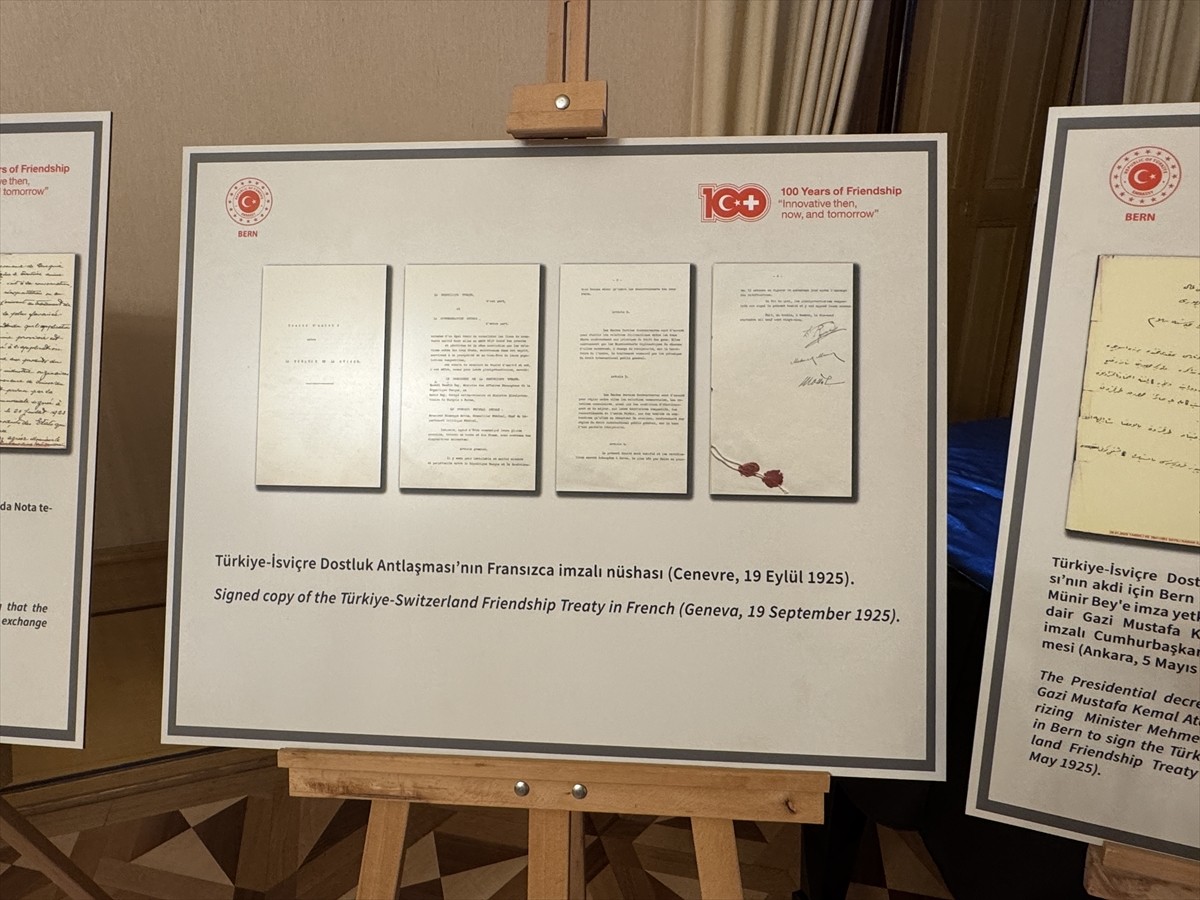 İsviçre'nin başkenti Bern'de, "Türkiye-İsviçre Dostluğunun 100. yılı: Arşivlerin Gözünden" konulu...