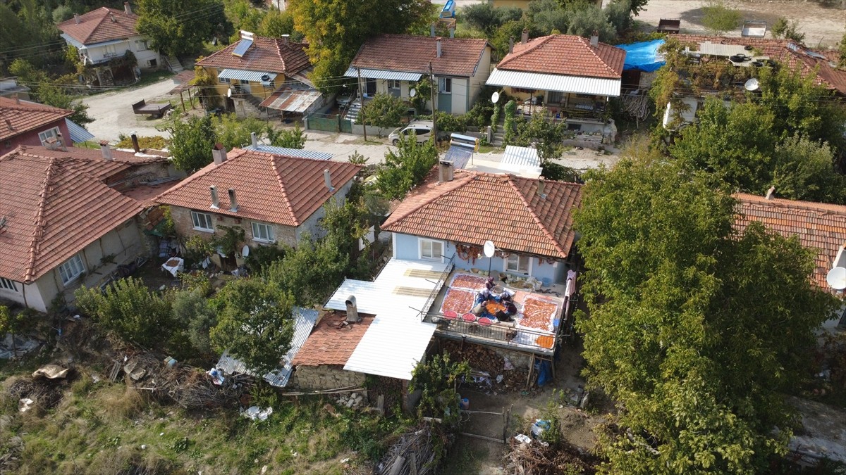 Manisa'nın Demirci ilçesinde, soğuk havalarda tüketilmek üzere, günler süren çalışmayla 16 çeşit...