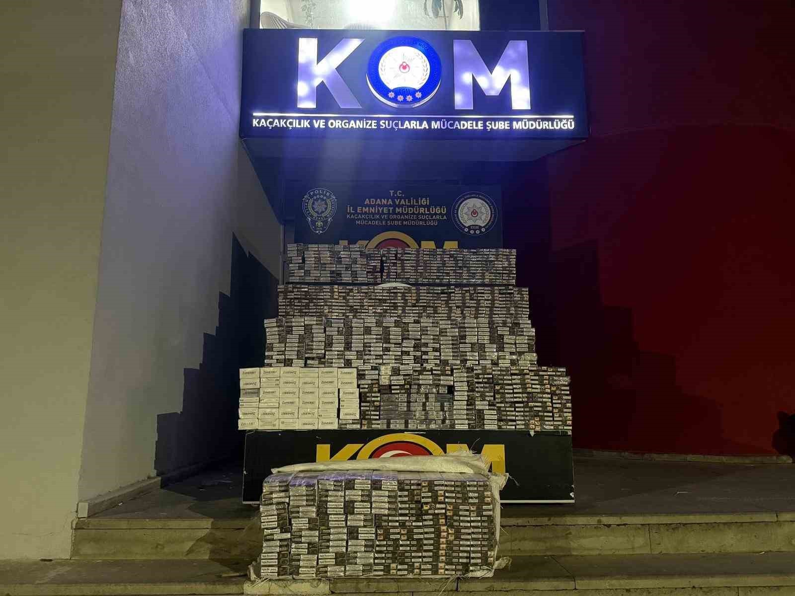 ADANA’DA PİYASA DEĞERİ 3 MİLYON TL OLAN, KAÇAK SİGARA, ELEKTRONİK SİGARA VE CEP TELEFONU ELE...