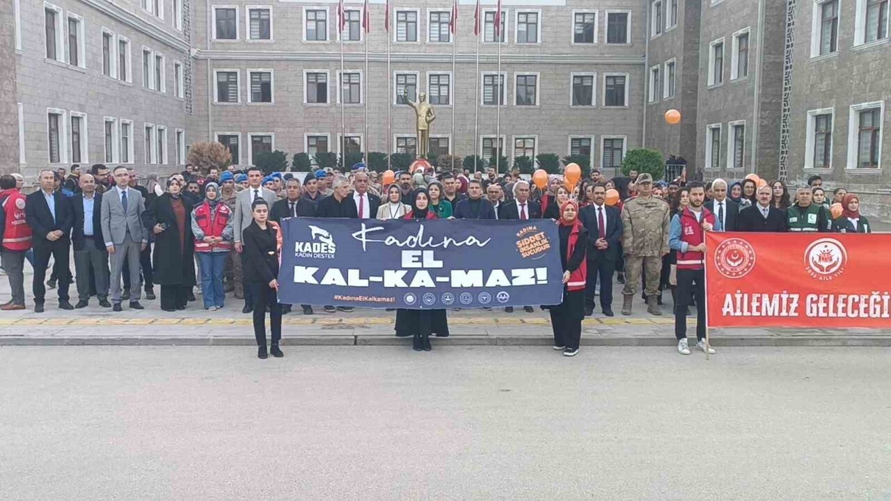 ADIYAMAN'DA 25 KASIM KADINA YÖNELİK ŞİDDETE KARŞI ULUSLARARASI MÜCADELE GÜNÜ DOLAYISIYLA YÜRÜYÜŞ...