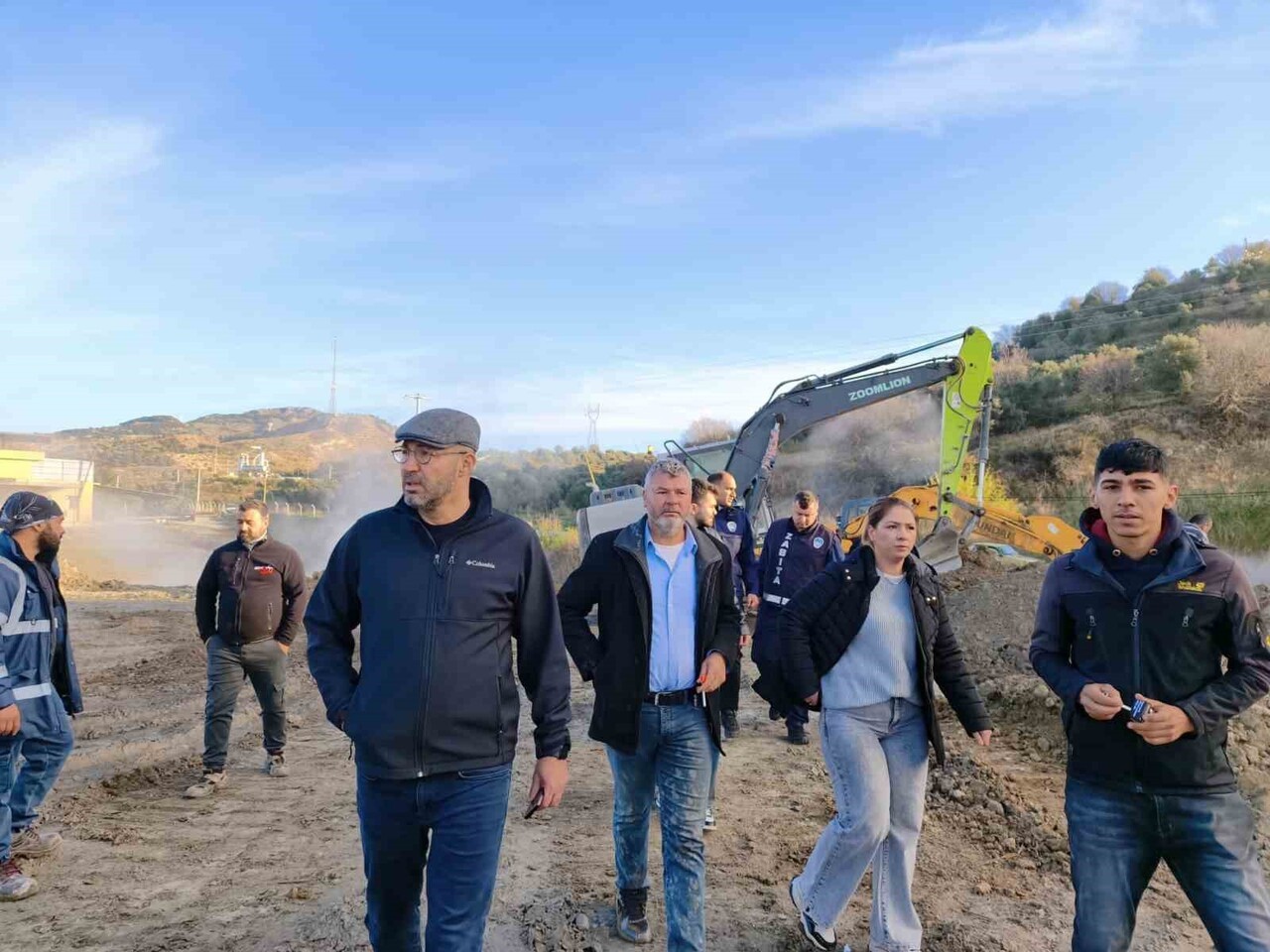 AYDIN’IN GERMENCİK İLÇESİNDE BOZKÖY YOLU ÜZERİNDEKİ JEOTERMAL AKIŞKAN İLETİM HATTINDA MEYDANA...